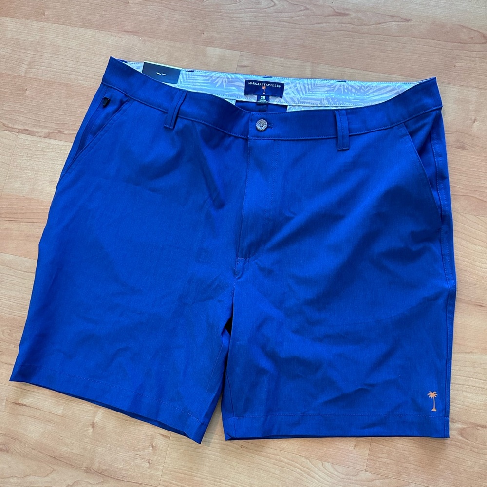 **Brand New Margaritaville Men's Navy Blue Golf Athletic Shorts - Size 38**